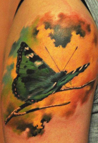 Butterflies tattoo by Den Yakovlev | Post 8375