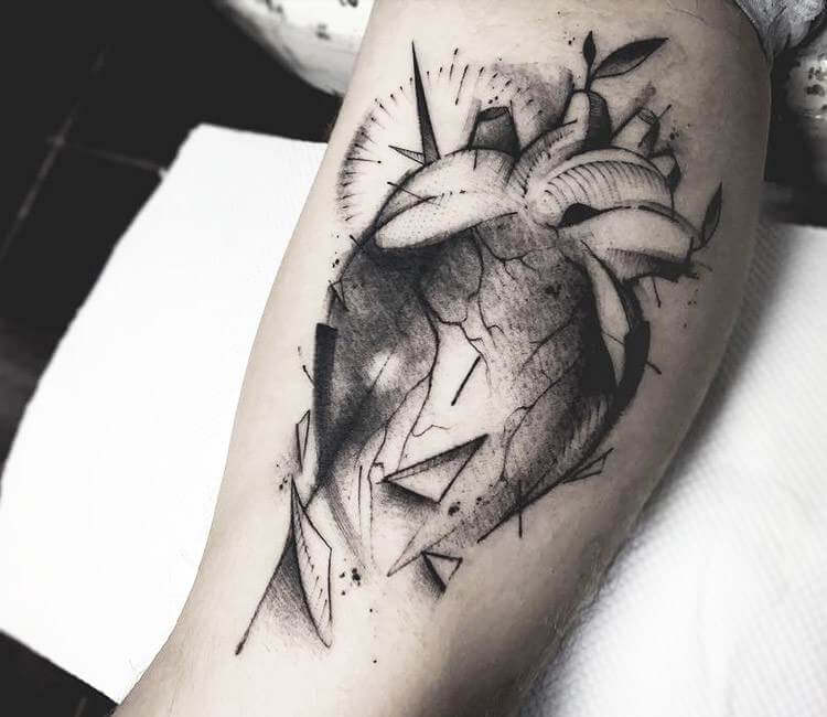 Heart tattoo by Dener Silva | Post 18760