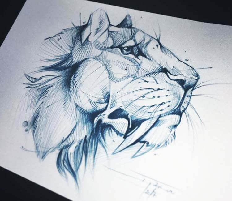 Hyper Realistic Pencil Drawing of a Tiger · Creative Fabrica