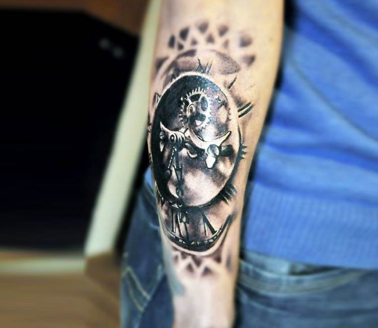 Sundial  Clock Tattoo