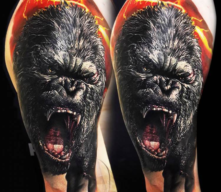 Neo Traditional King Kong by Sung Shik Sin  Joozytats TattooNOW