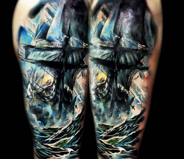 storm sea tattoo