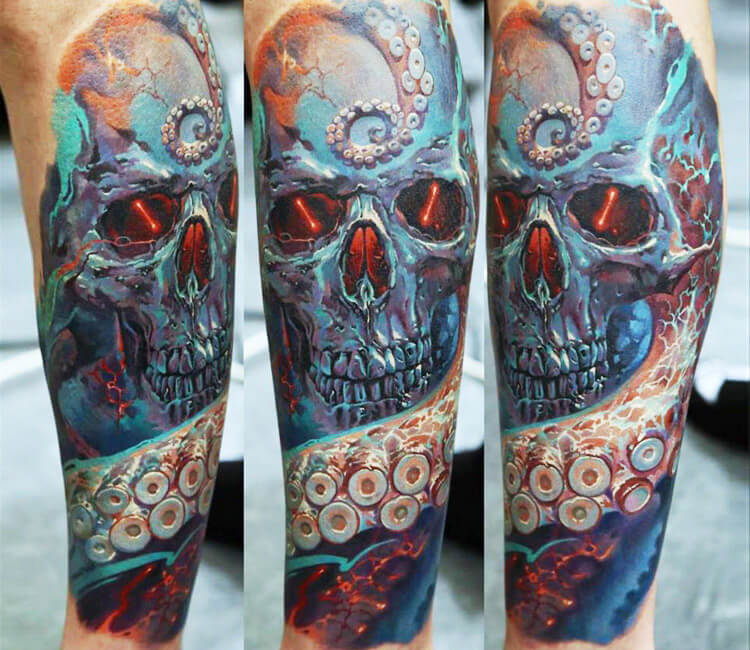 Tattoo uploaded by Katia Barria • Octopus tattoo half sleeve • Tattoodo
