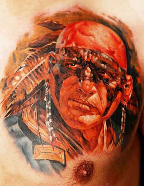 Sketch of tattoo art, Portrait of american indian chief in natio by  FernandoCortes Vectors & Illustrations with Unlimited Downloads - Yayimages