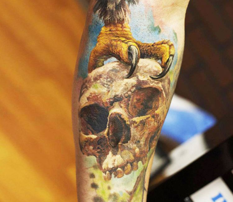 Skull tattoo by Dmitry Vision | Post 13817
 Vision World Tattoos