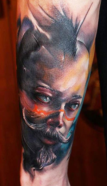 Face tattoo by Dmitry Vision | Post 8739
 Vision World Tattoos