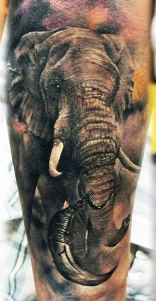 Elephant tattoo by Domantas Parvainis | Post 5390