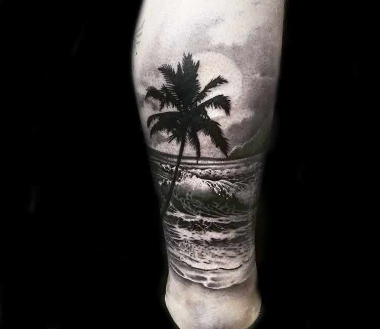 sunset with palmtree tattoosTikTok Search
