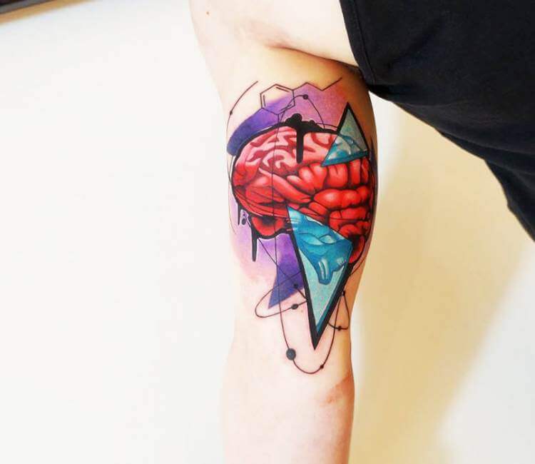 Brain tattoo by Dynoz Art Attack | Post 18043