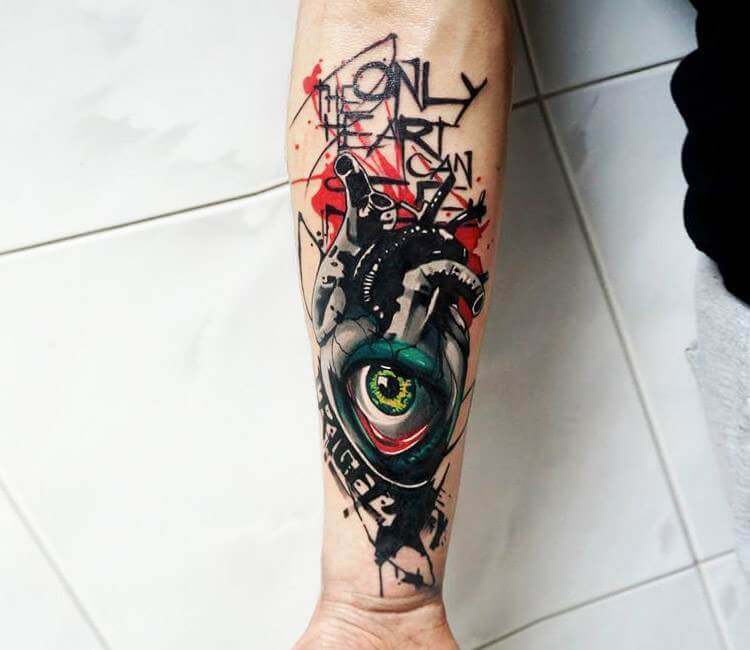 Heart and Eye tattoo by Dynoz Art Attack | Post 18023