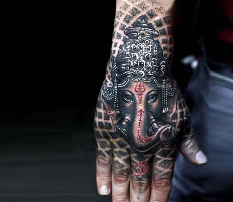 Ganesha Tattoo Tribal Tattoo Temporary Tattoo Sleeve Elephant Arm  Favor Shoulder Back Chest Black and White Colorful Watercolor  Hipster  MyBodiArt