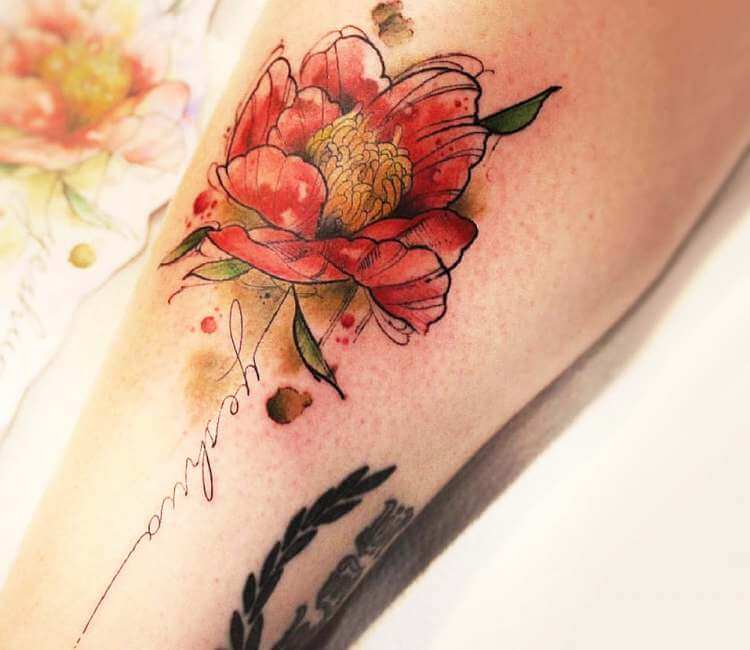 Botanical Poppy Flower Tattoo Design – Tattoos Wizard Designs