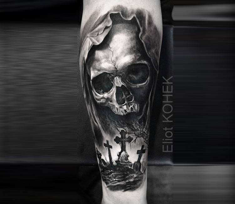 40 Graveyard Tattoo Designs For Men - Earthy Ties Left Behind | Tattoo  designs men, Graveyard tattoo, Tattoo designs