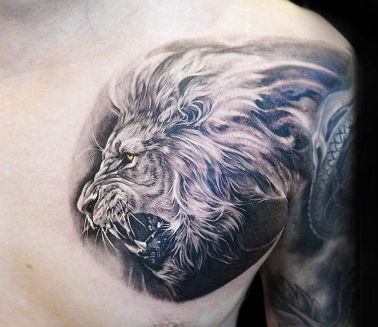 85 Good Looking Lion Tattoos For Chest  Tattoo Designs  TattoosBagcom