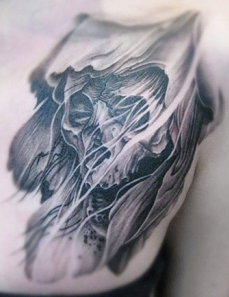 Skull tattoo by Elvin Yong Tattoo | Post 10756