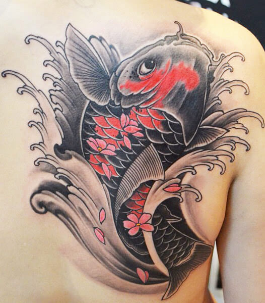 Japanese carp fish tattoo, png | PNGEgg