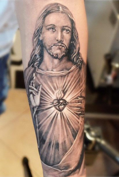 Jesus Christ tattoo by Tuzinho Tattoo | Post 18519