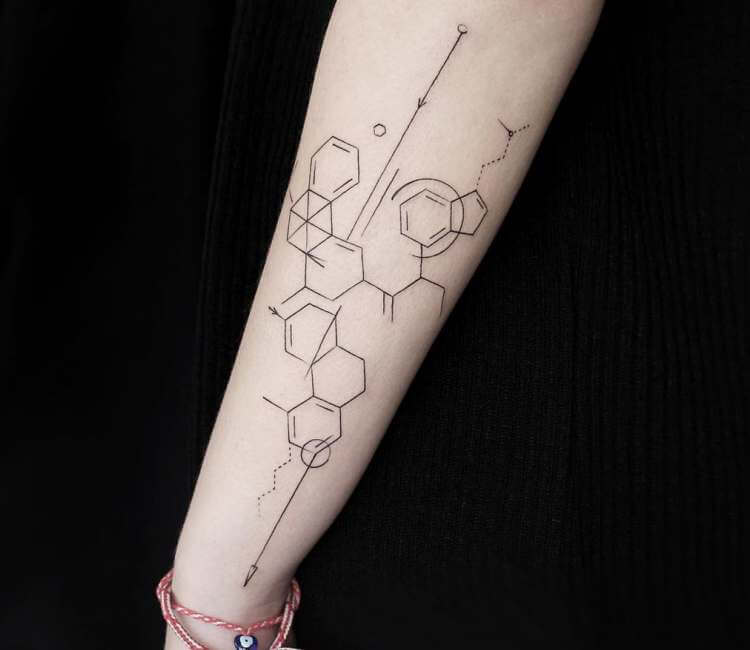 Thc and lsd tattoo by Emrah Ozhan