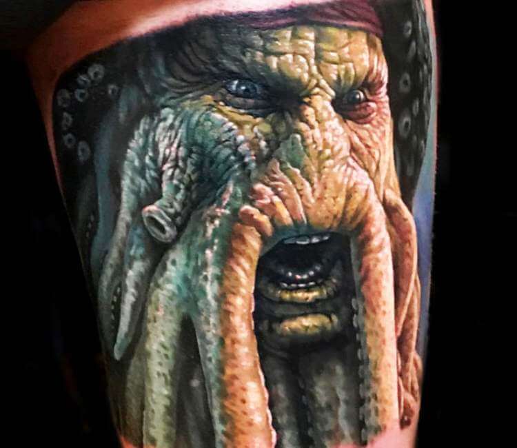 Davy Jones tattoo by Evan Olin