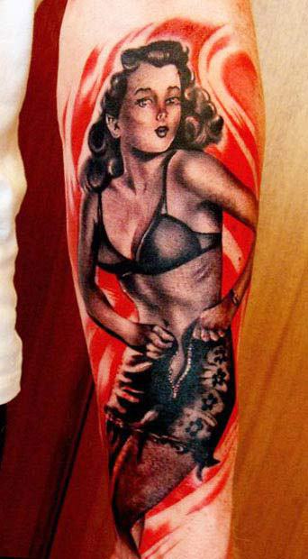 Pin Up Tattoo By Eze Nunez Post 8183 