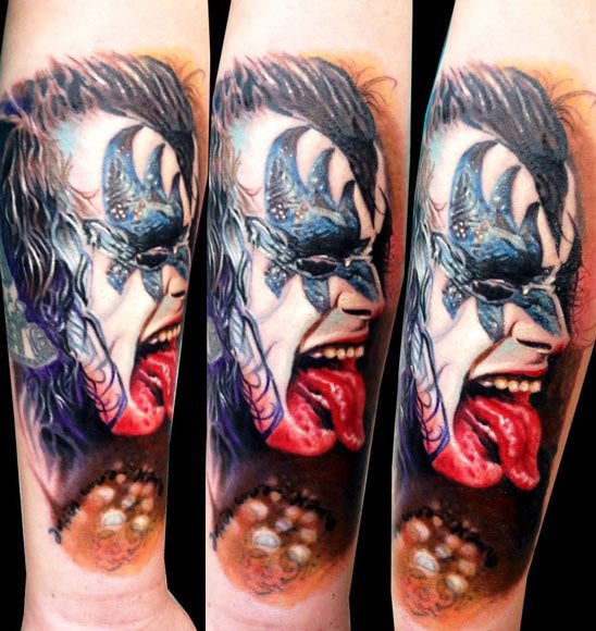 KISS kiss Band arm tattoo awesomeamberarts  Kiss tattoos Kiss band Band  tattoo