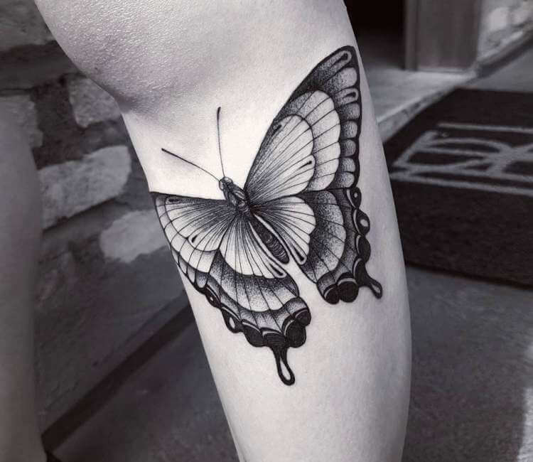 Discover more than 67 black and gray butterfly tattoo latest - in ...