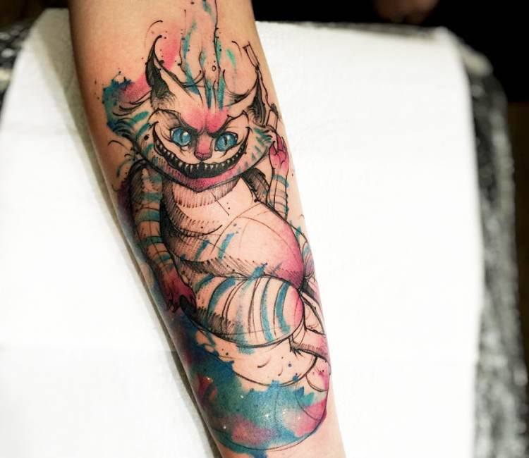Cheshire Cat tattoo by Pablo Frias Tattoo | Photo 28883