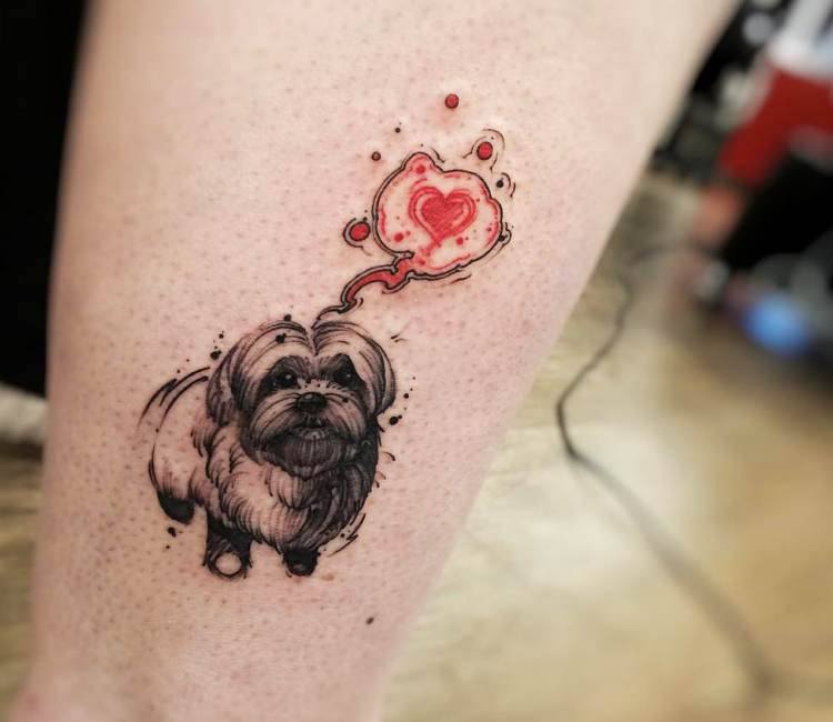 tatuagem-de-cachorro-shih-tzu - Tattoo Tatuagem