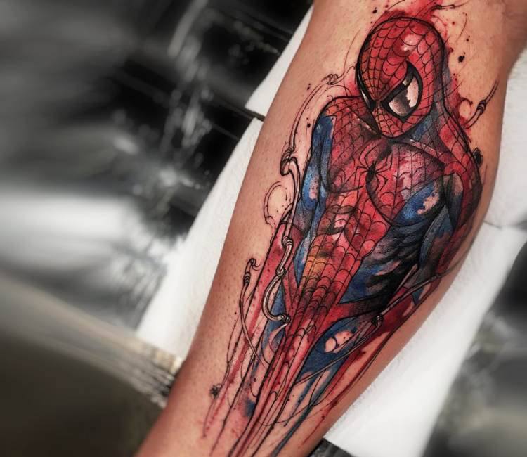 Spiderman Comic Tattoo