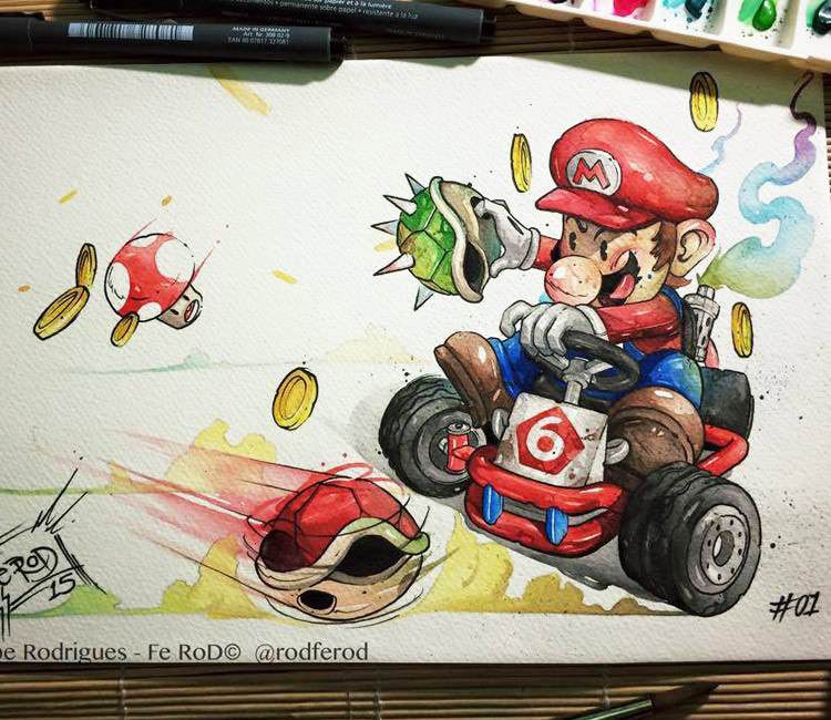 How To Draw Super Mario | Sketch Step By Step Tutorial - YouTube