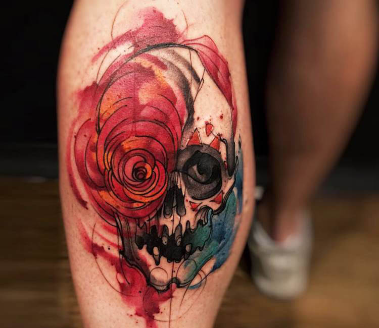 Skull and Rose tattoo by Pablo Ortiz  Photo 16281