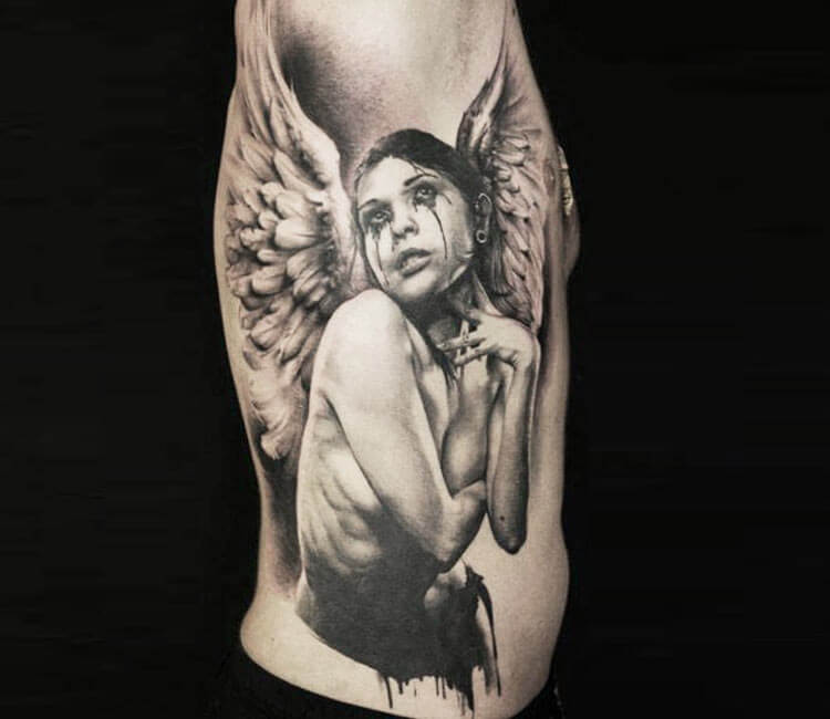Angels tattoos artworks, motive and Angels tattoo ideas gallery.| 