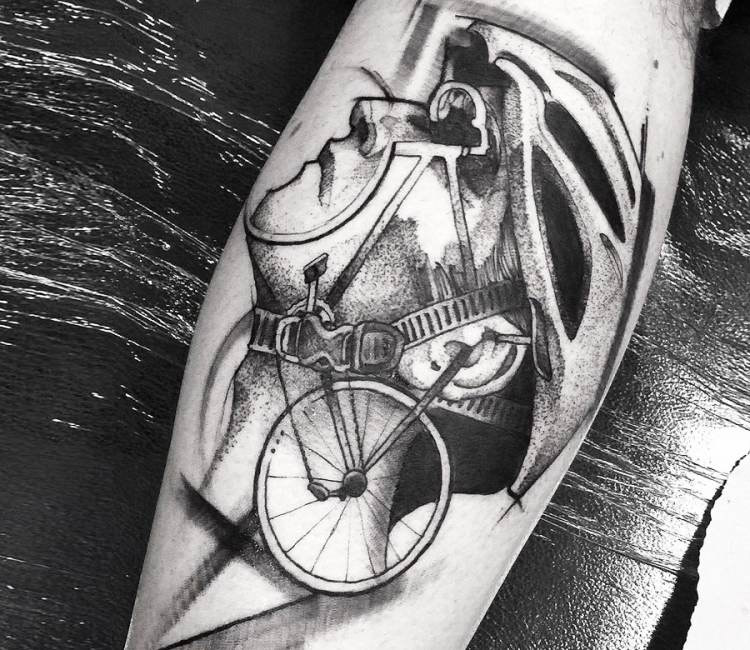 James and Jessica's matching bicycles - Dolly's Skin Art Tattoo Kamloops BC