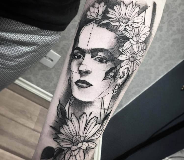 Frida Kahlo Portrait Tattoo By Fredao Oliveira Post 14483 3953