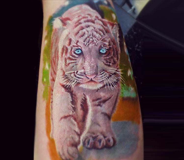 Baby White Tiger - Animal - Worldwide Tattoo Canada