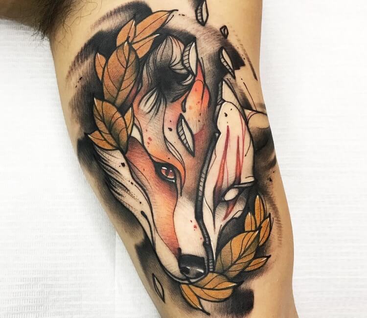 Traditional Fox Tattoo Idea  BlackInk