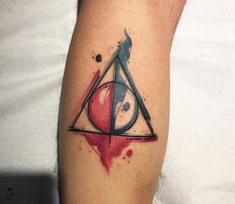 Meaning of the deathly hallows tattoo features photo examples of  drawings sketches facts