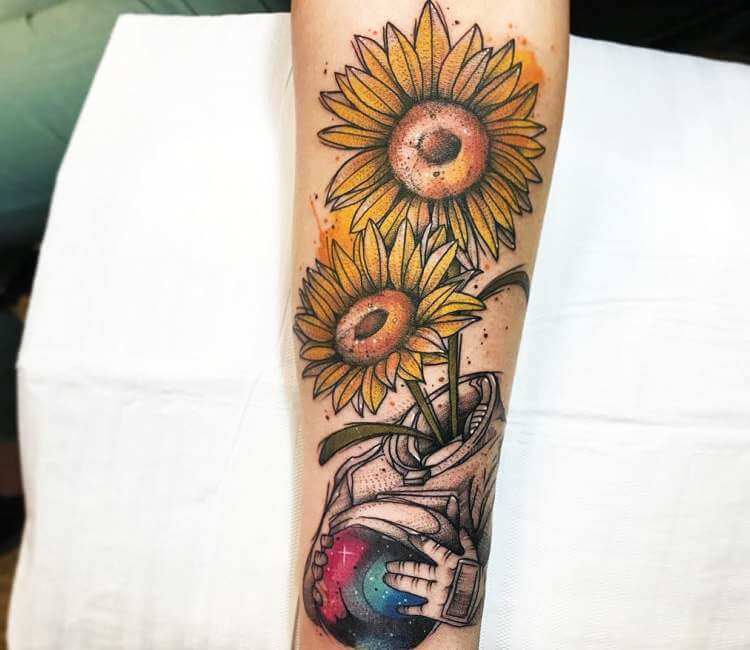 Sunflower sketch tattoo by AntoniettaArnoneArts on DeviantArt