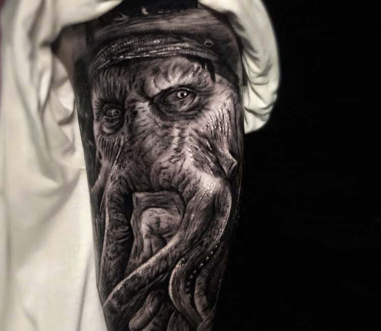 Davy Jones tattoo by Honart
