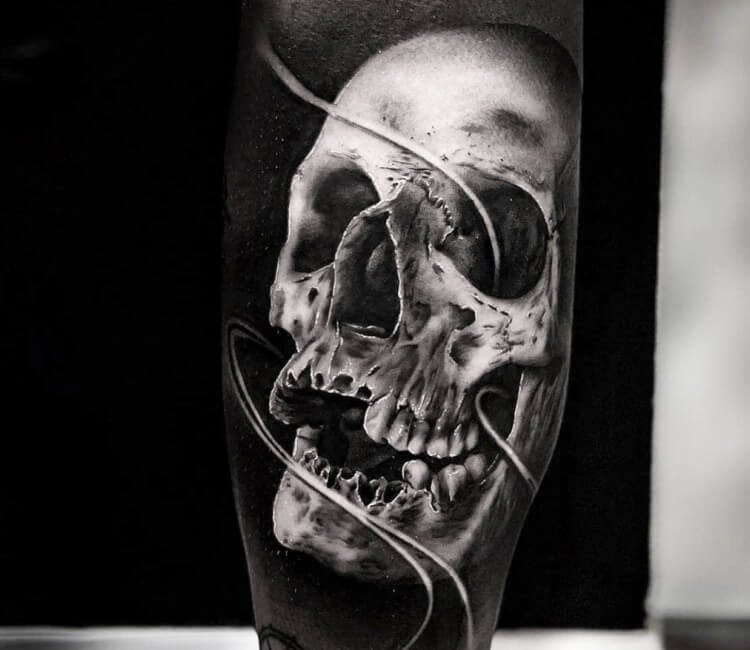 Skull Tattoo by Sasha Tabun  Tattoo Insider