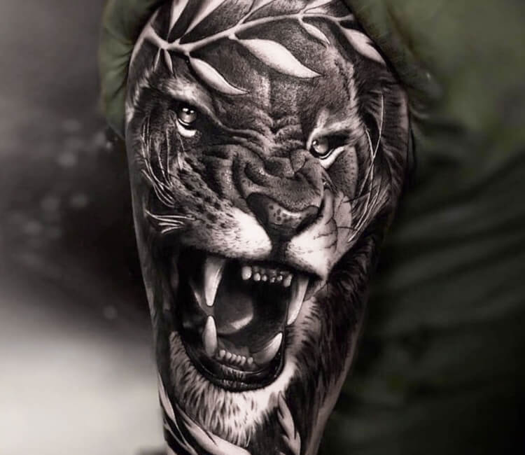 Mau Tan Tattoo - Healed for 6 months ☠️ #tattoo #healed #realistic  #blackandgrey #ink #lion #liontattoo | Facebook