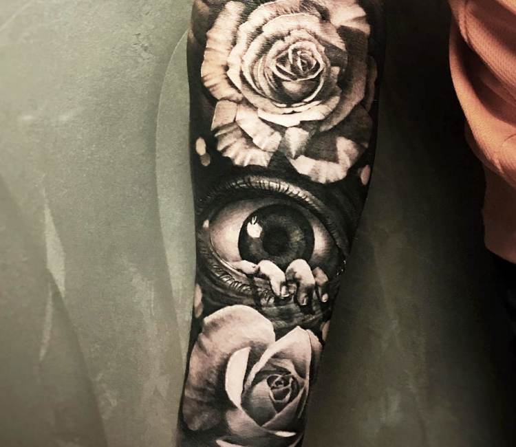 Dove  Eye and Rose Forearm BOOK  God Gold Tattoo Bali  Facebook