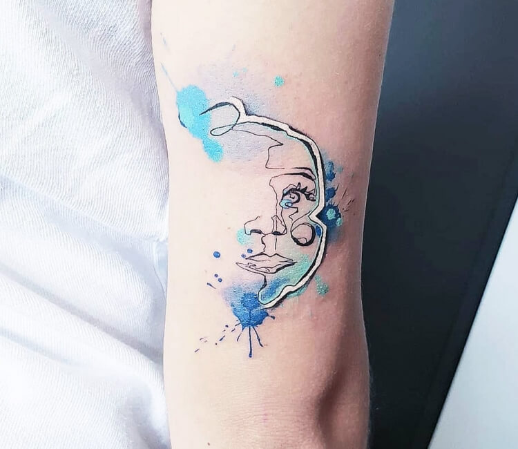 Abstract face tattoo by Ilaria Tattoo Art | Post 27946