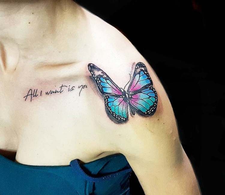 Butterfly tattoo by Ilaria Tattoo Art | Post 22506