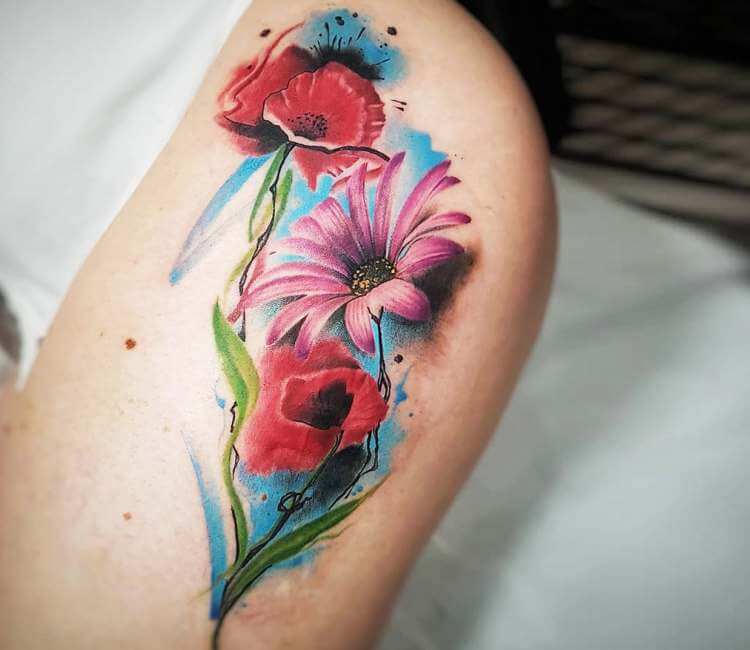 hyper realistic tattoo flower