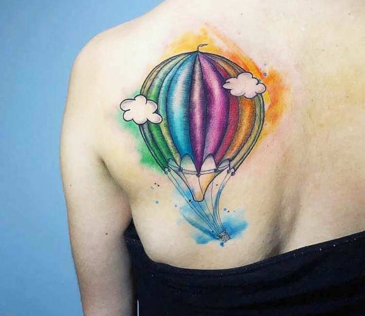 Micro-realistic heart balloons tattooed on the upper arm. | Balloon tattoo,  Piercing tattoo, Tattoos