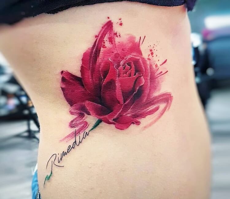 Watercolor Rose tattoo by Aleksandra Katsan  Post 16937