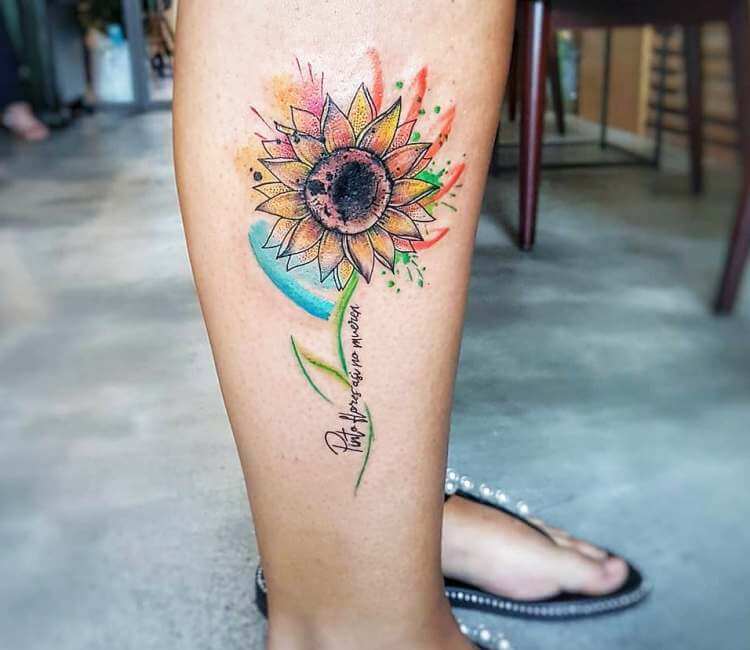 150+ Vibrant Sunflower Tattoo Designs & Meanings nice Check more at  http://fabulousdesign.net/sunflower-t… | Sunflower tattoos, Small wrist  tattoos, Flower tattoos