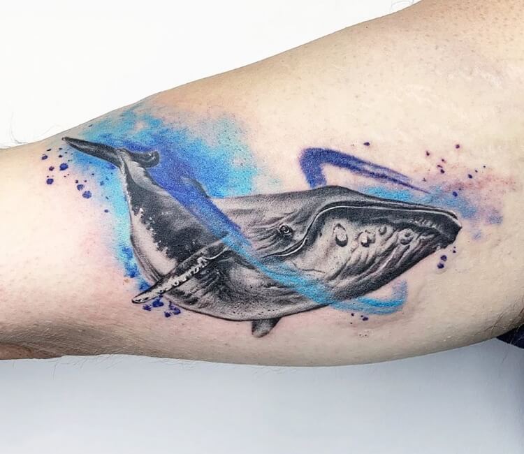 Japanese Koi Fish tattoo on His Shoulder Arm | Joel Gordon Photography