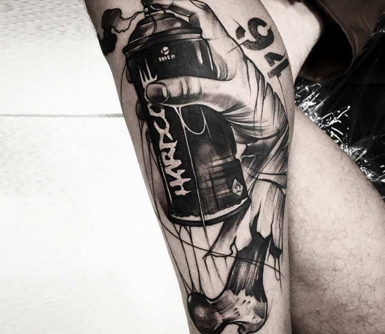 ROBS ARM  graff spray can on triceps prob 3rd tattoo i eve  Flickr